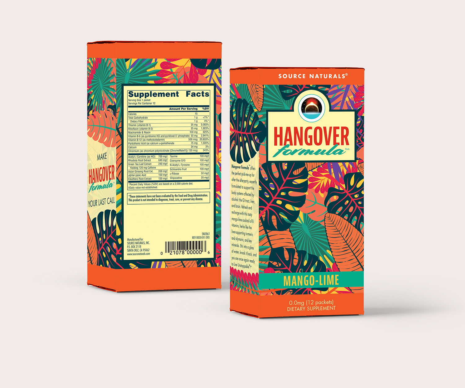 hangover formula packaging