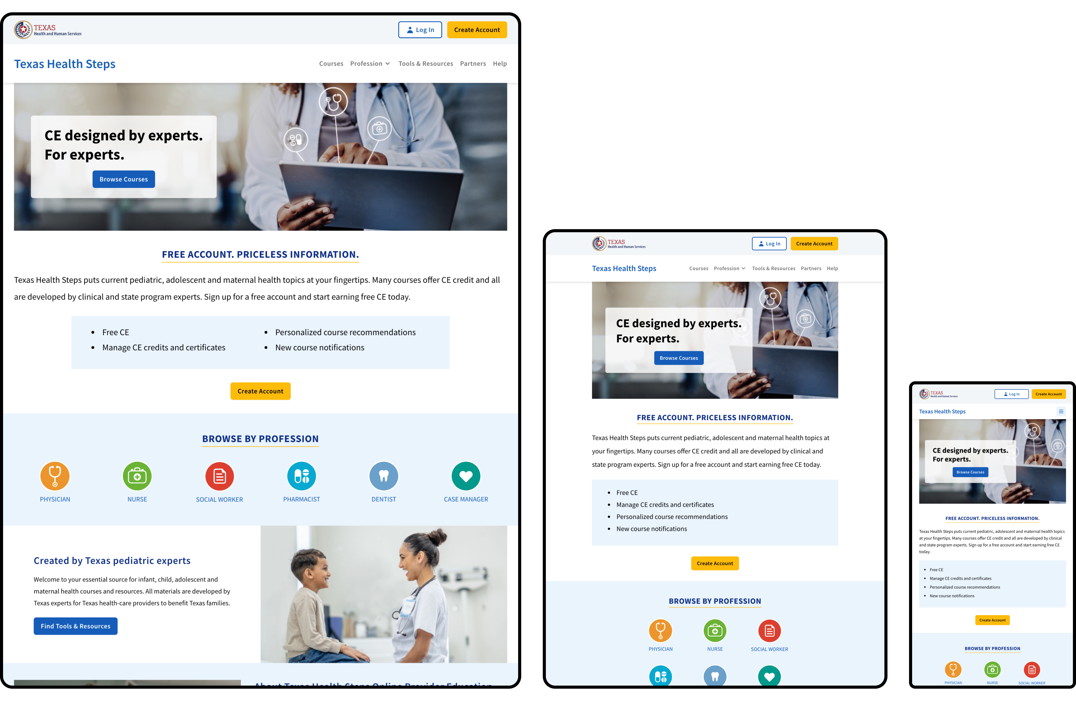TX Health Steps Mockup